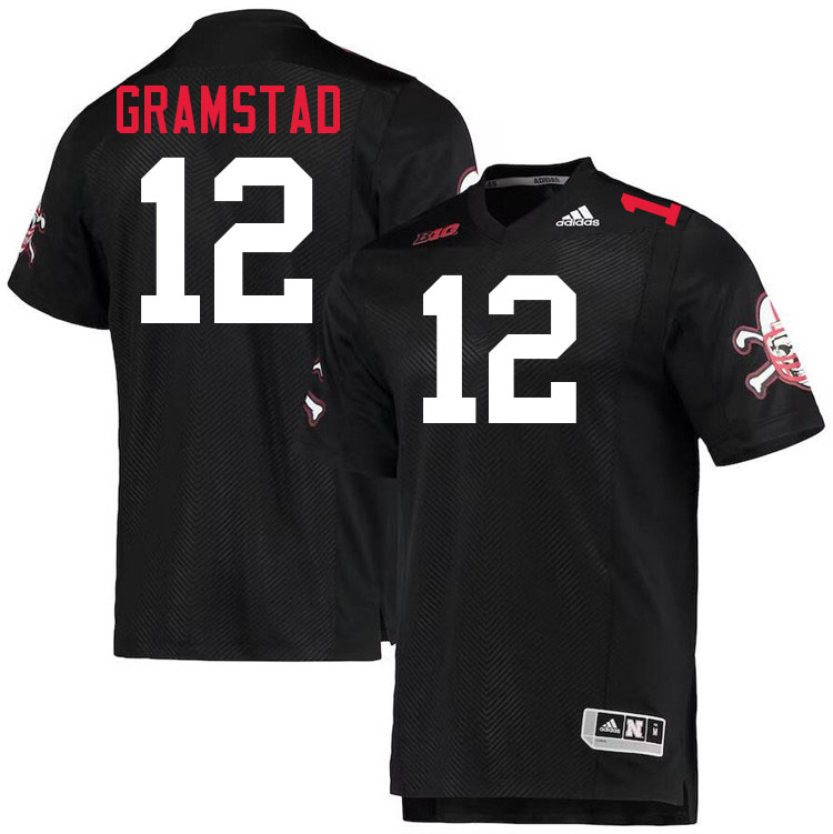 #12 Jalyn Gramstad Nebraska Jersey,Nebraska Cornhuskers Football Uniforms,Jersey-Black #12 Jalyn Gramstad Nebraska Jersey,Nebraska Cornhuskers Football Uniforms,Jersey-Black